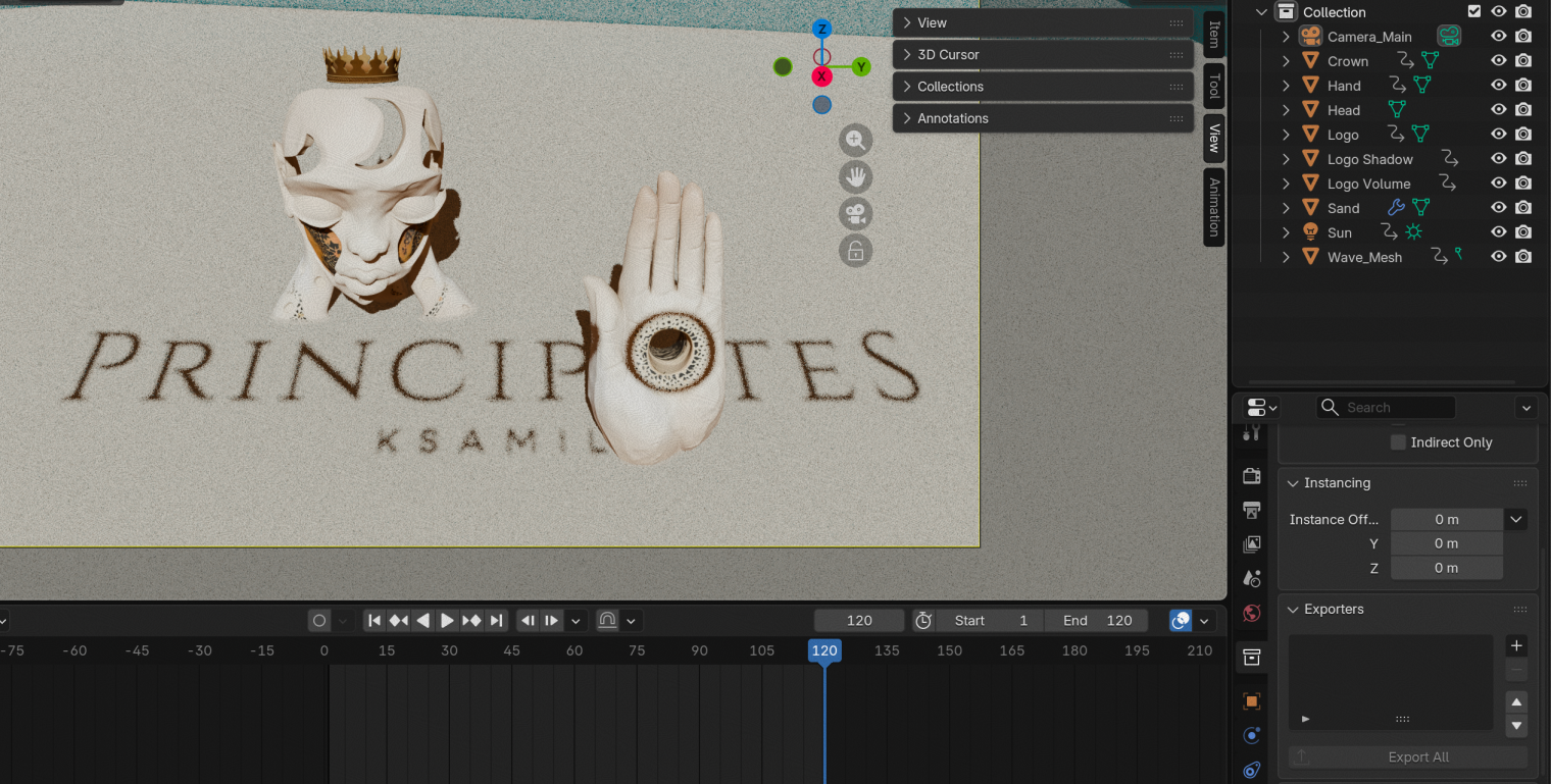 Principotes 3D animation in Blender