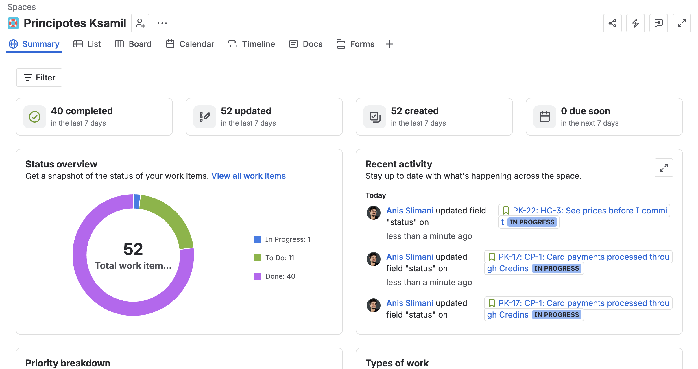 Principotes Jira board